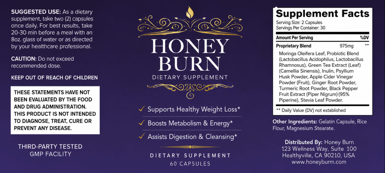 HoneyBurn ingredients