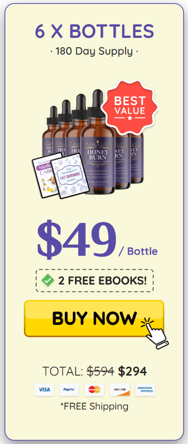 HoneyBurn buy now 6 bottles